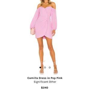 Camilla Dress in Pop Pink